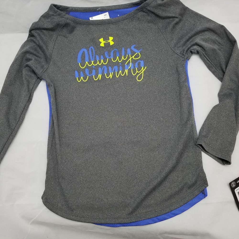 Under Armour Toddler Size 6 Grey Blue Shirt
